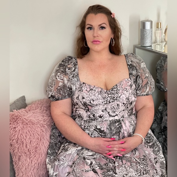 Pink Black Dress XL - Picture 1 of 5